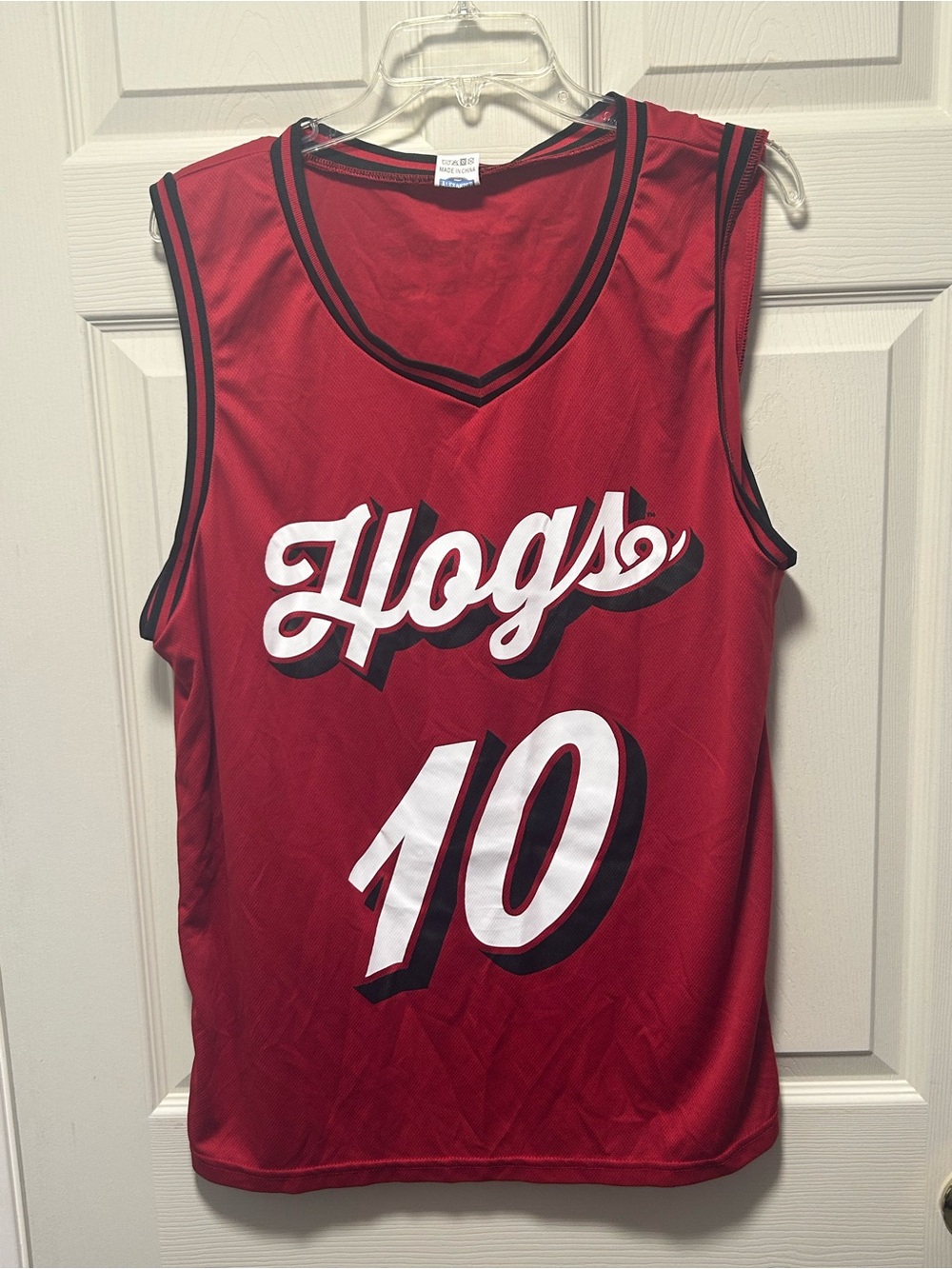 Arkansas Razorbacks HOGS Basketball Jersey XL Red Students Only SGA NCAA SEC